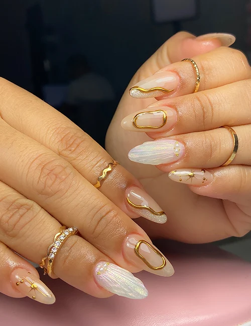 Beauty Model Face and Nails